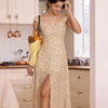 El Vestido Midi Floral Amarillo con Escote en V