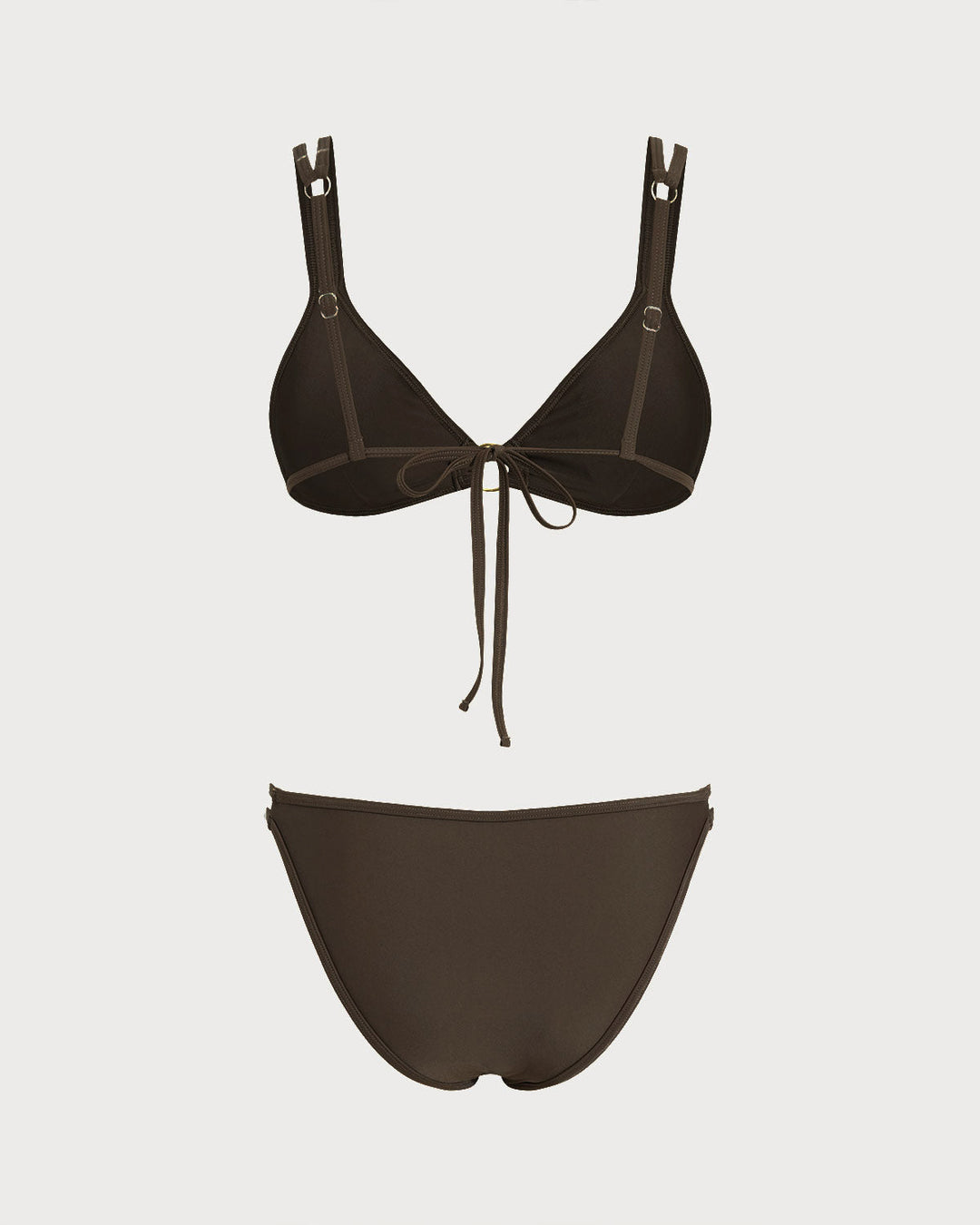 Conjunto de Bikini O-Ring Triángulo de Café