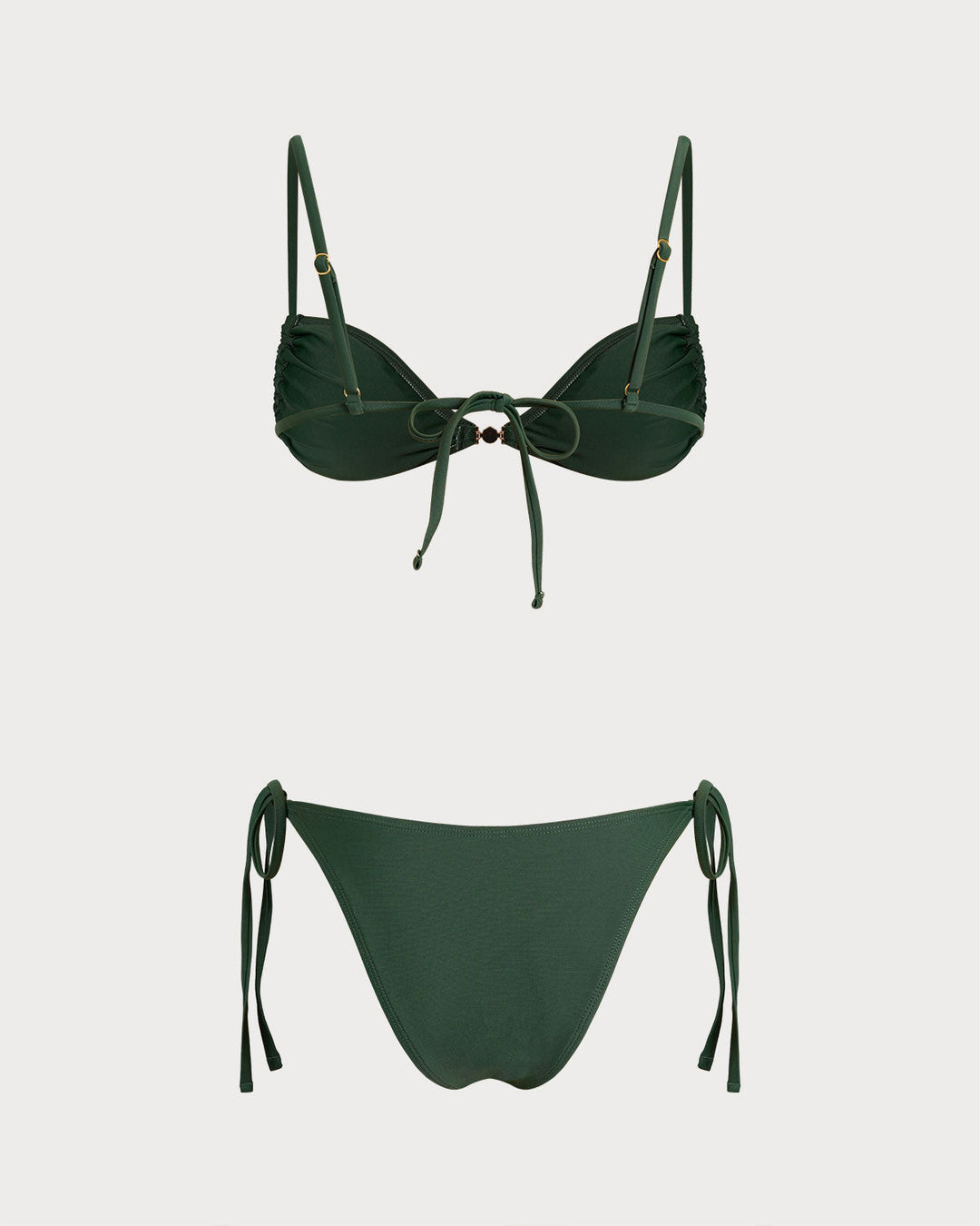 Conjuntos de Bikini de Triángulo Verde con Cordón