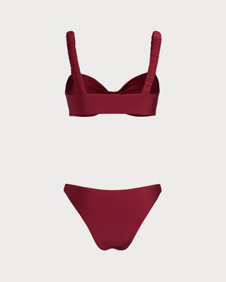 Conjuntos de Bikini Bralette Rojos