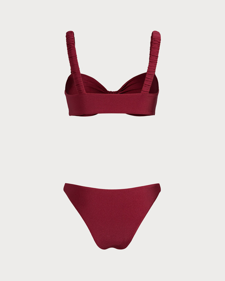 Conjuntos de Bikini Bralette Rojos