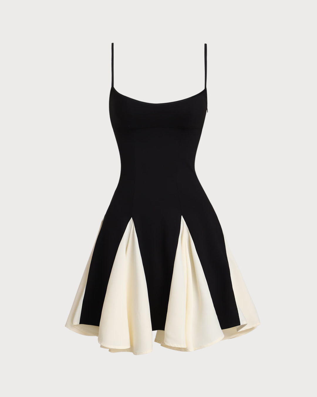 Vestido Mini de Contraste Negro