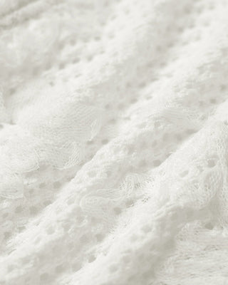 Conjunto de Bikini Jacquard con Halter y Cordón Off White