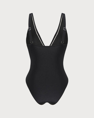 Bralette Negro Sólido de Una Pieza