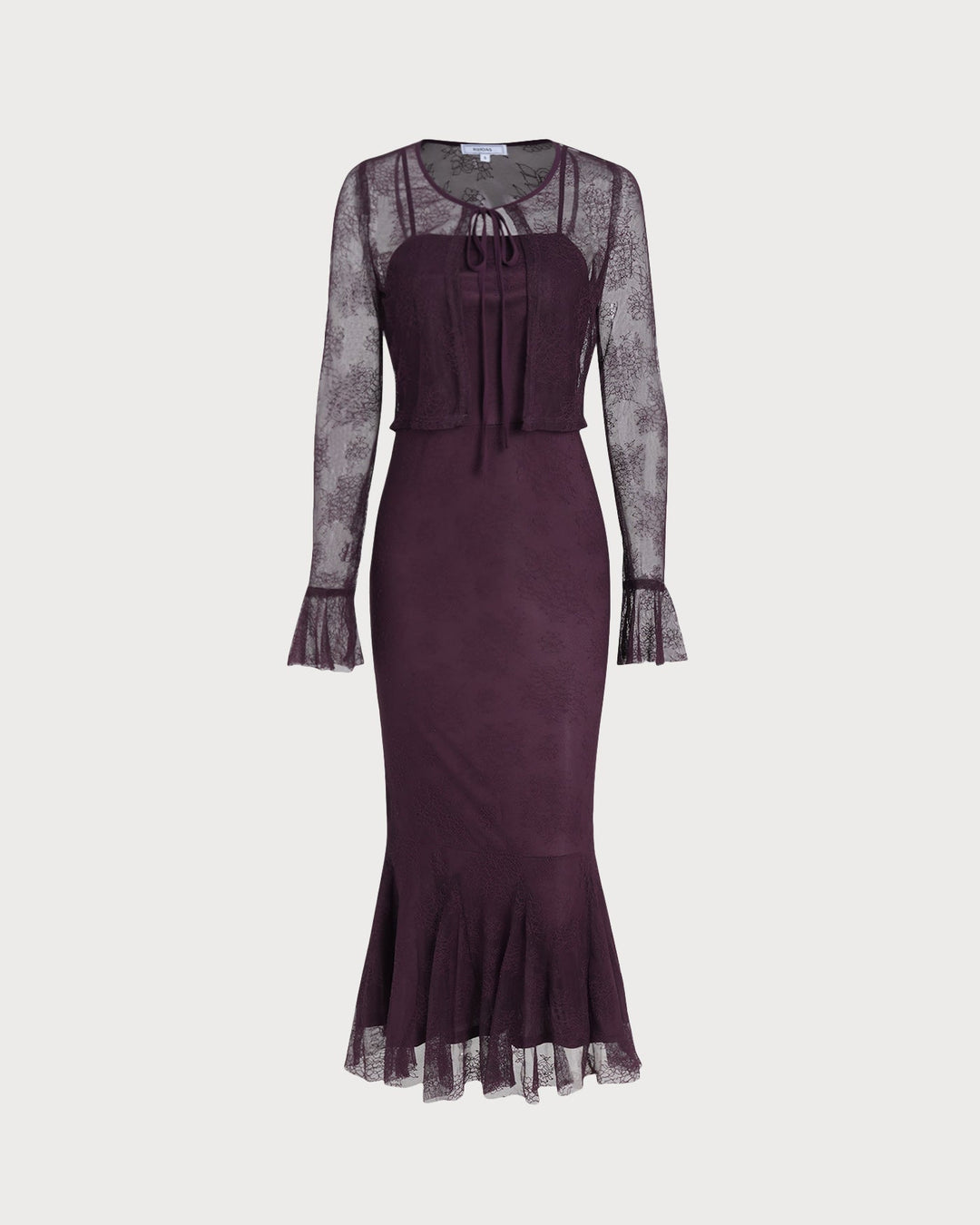 Vestido Midi de Sirena Púrpura