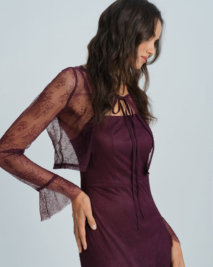 Vestido Midi de Sirena Púrpura