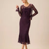 Vestido Midi de Sirena Púrpura