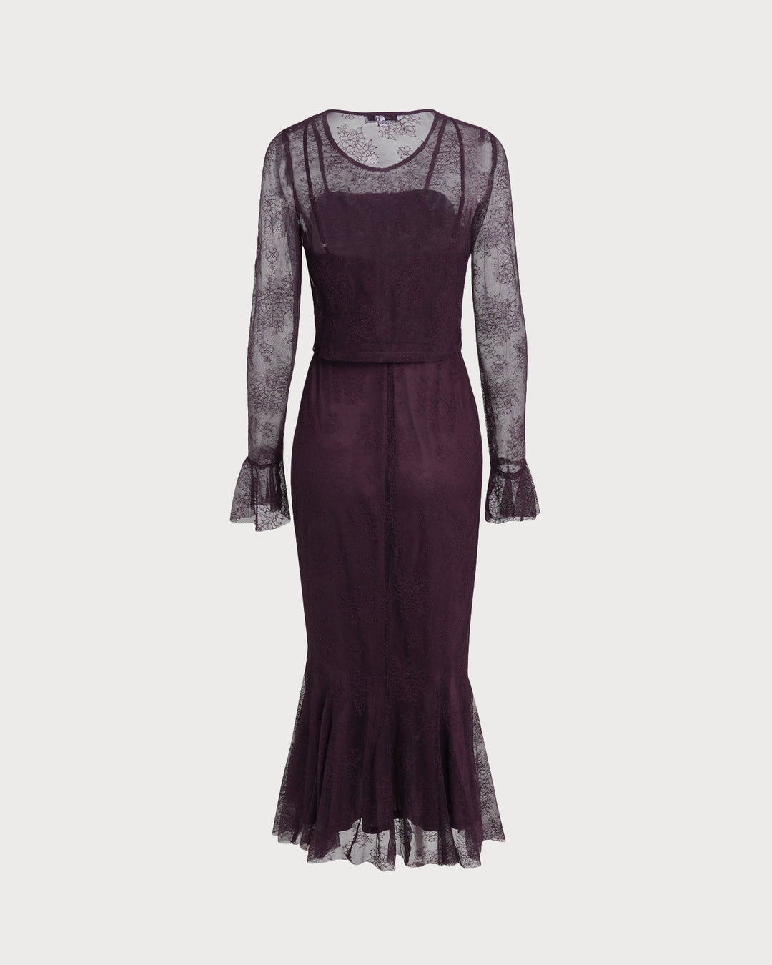 Vestido Midi de Sirena Púrpura