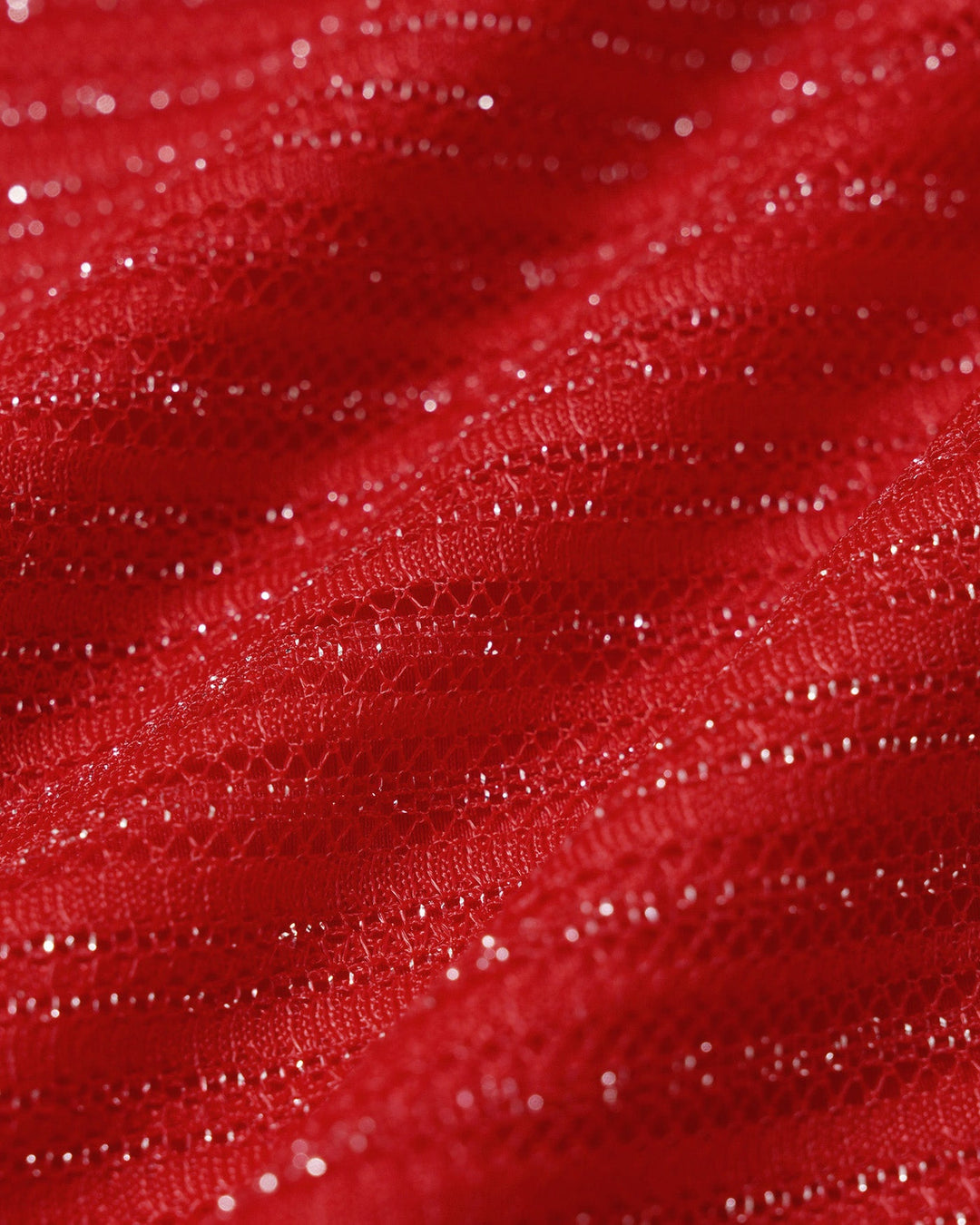Conjunto de Bikini con Aros de Lentejuelas Rojas
