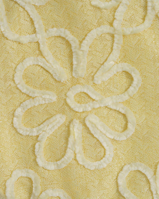 Conjunto de Bikini Texturizado Floral Amarillo con Halter