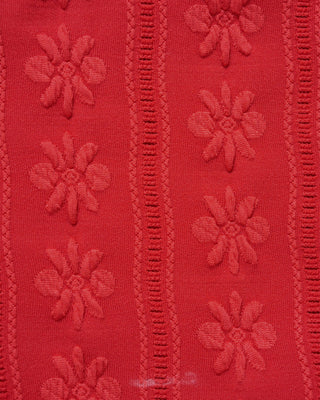 Conjunto de Bikini Texturizado Rojo con Cuello en U