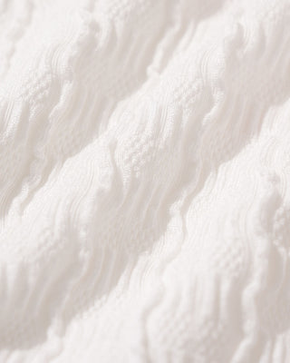 Conjunto de Bikini Texturizado Blanco con Escote en V