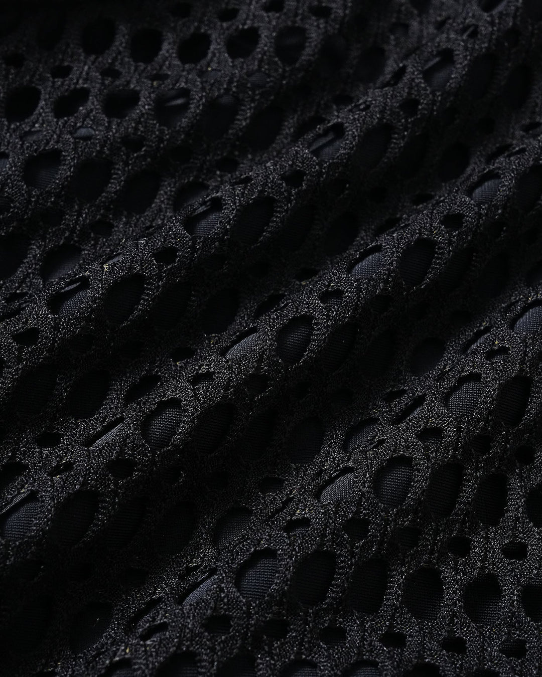Conjunto de Bikini Texturizado con Escote en V Negro