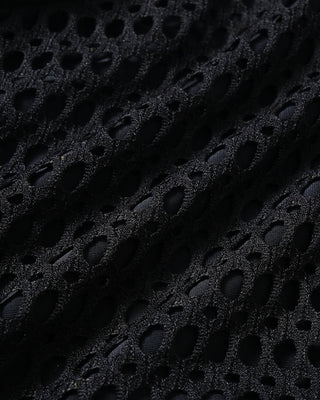 Conjunto de Bikini Texturizado con Escote en V Negro