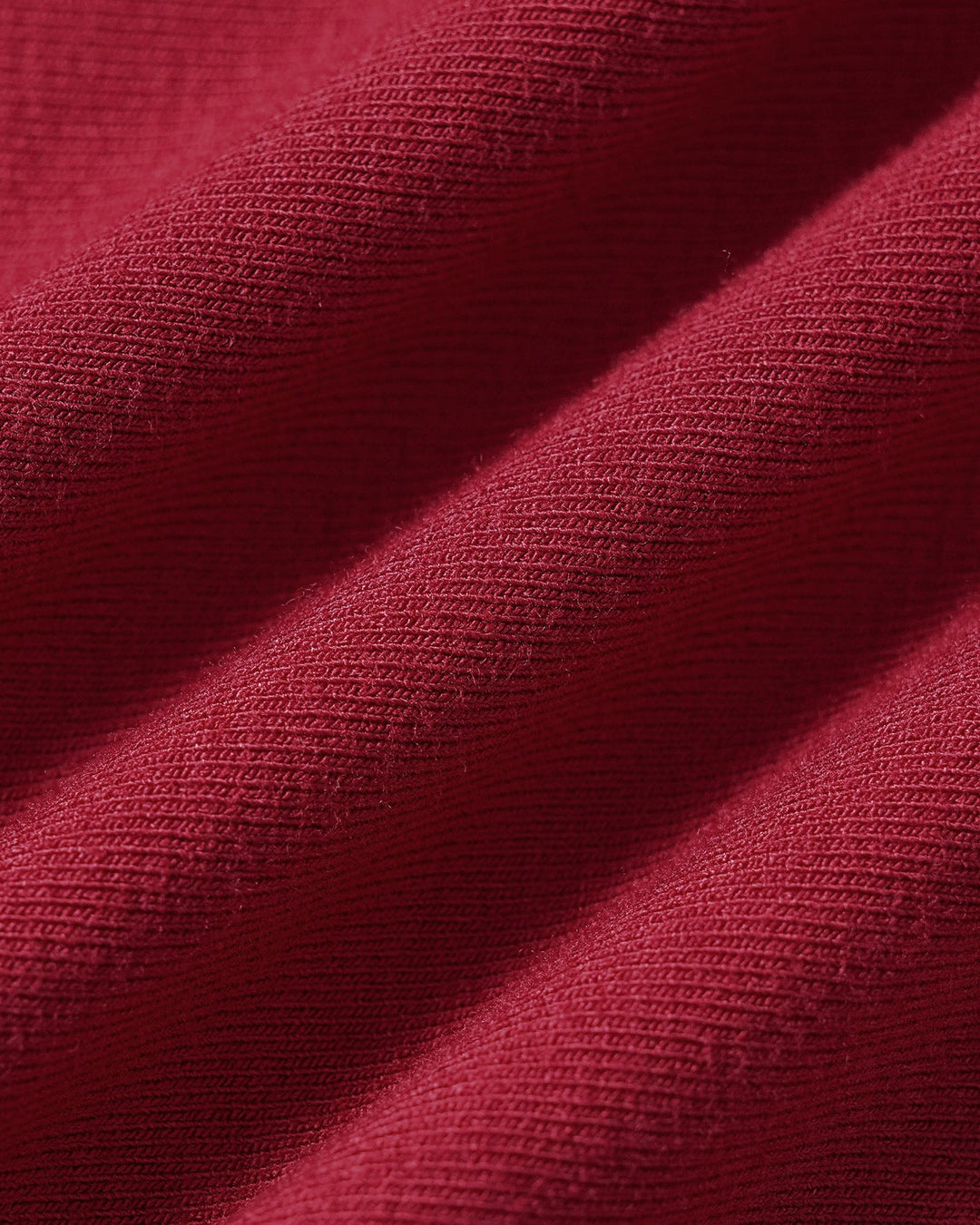 Camiseta de Punto de Cuello Barco Sólido Roja
