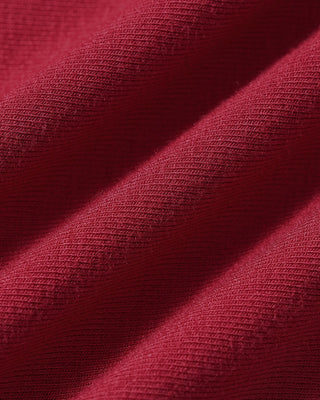 Camiseta de Punto de Cuello Barco Sólido Roja