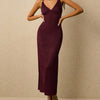 Vestido Maxi Rojo V con Cruce