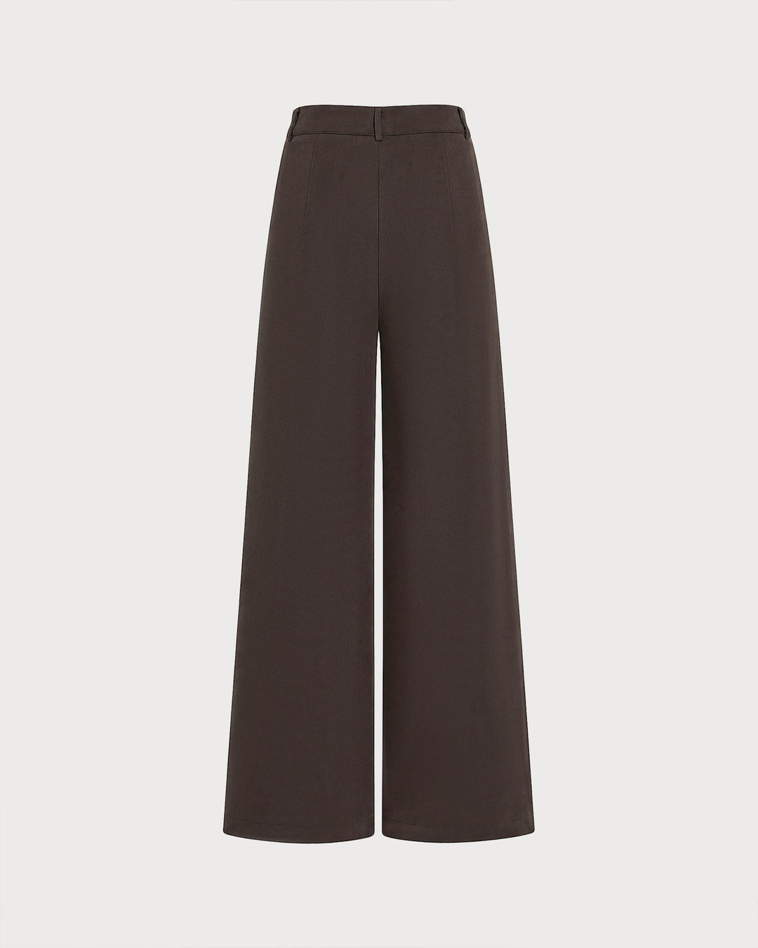 Pantalones Rectos con Botones y Bolsillos de Café