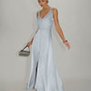 Vestido Maxi Sin Mangas A-Line Gris
