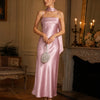 Vestido Maxi de Satén Sirena Color Rosa