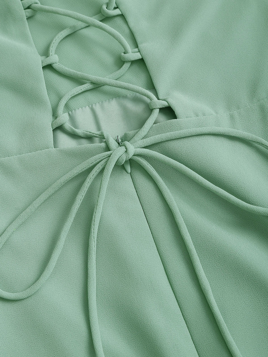 Vestido Maxi Sin Espalda Verde en Corte A