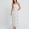Vestido Maxi Slip Floral Blanco
