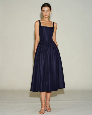 Vestido Midi A-Line Azul
