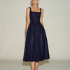 Vestido Midi A-Line Azul