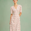 Vestido Midi de Viscosa Floral en Albaricoque