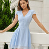 Vestido Mini Túnica Azul con Botones