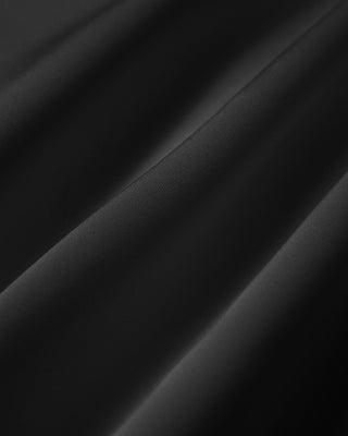 Vestido Mini A-Line de Perlas con Cuello Barco Negro