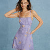 Vestido Mini Slip Jacquard Cruz X Morado