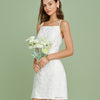 Vestido Mini Deslizante Texturizado Blanco