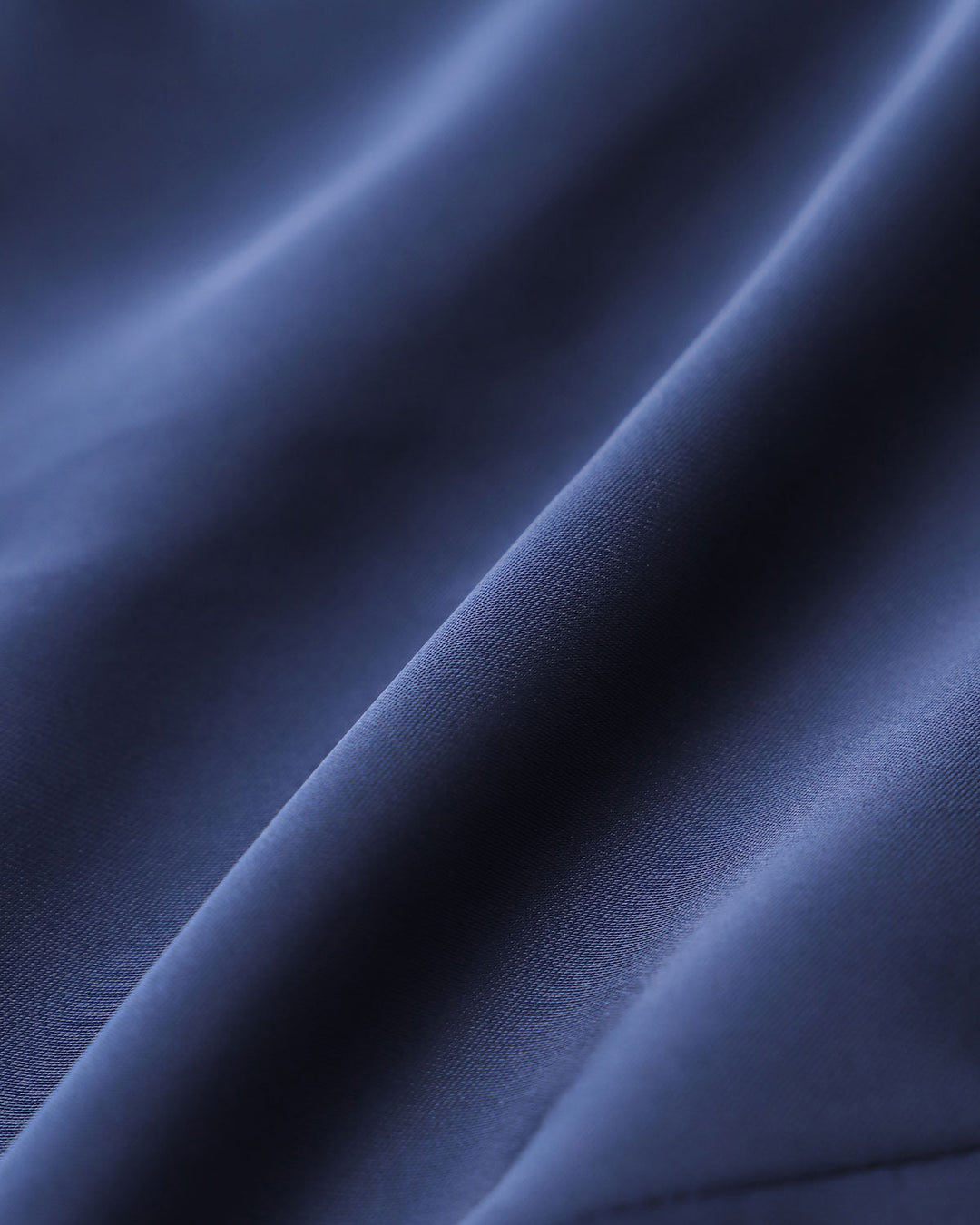 Blusa de Botón de Satén Marino