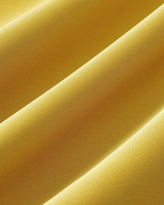 Falda Midi de Satén con Encaje Amarillo