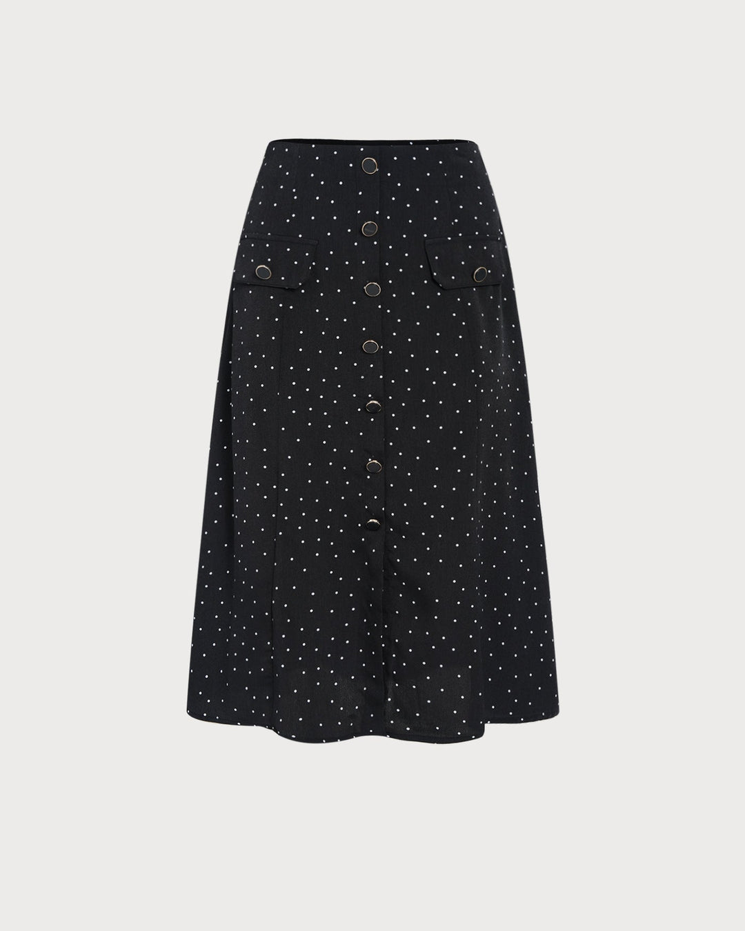 Falda Midi de Lunares Negros