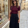 Falda Midi de Lunares Negros