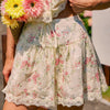 Mini Falda de Encaje Floral con Cinta