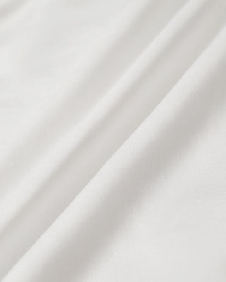 Vestido Midi de Cuello en V con Mangas Abullonadas Blancas